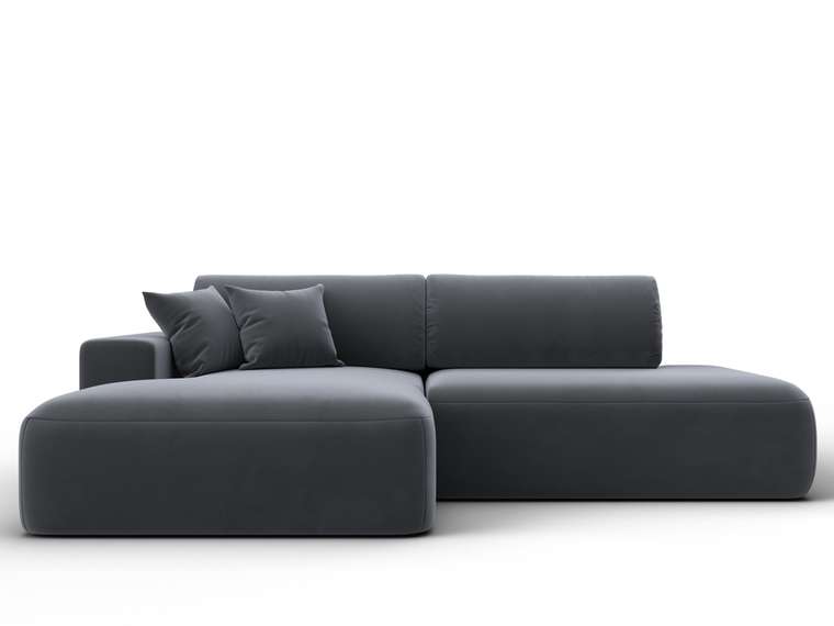 Угловой диван-кровать Лига 036 Модерн серого цвета левый угол