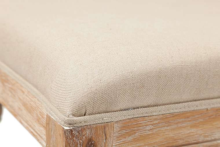  Табурет 17th C. Baroque Ottoman Кремовый Лен