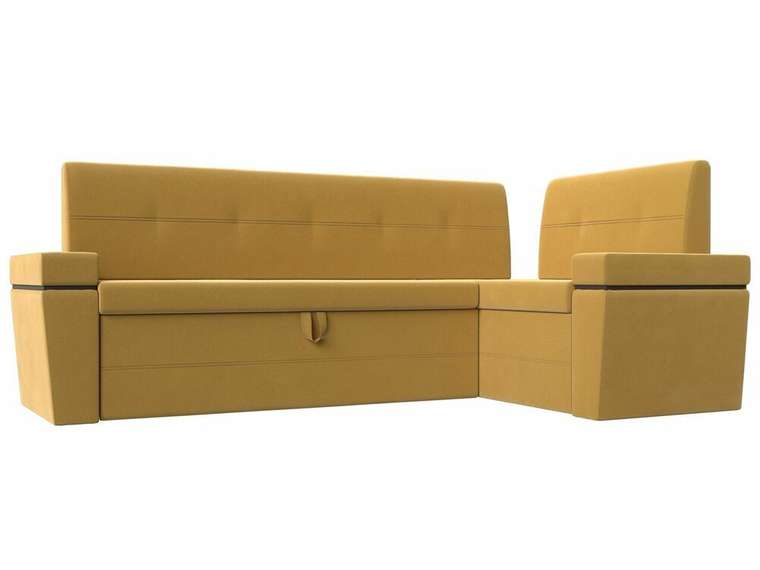 Угловой диван-кровать Деметра желтого цвета правый угол