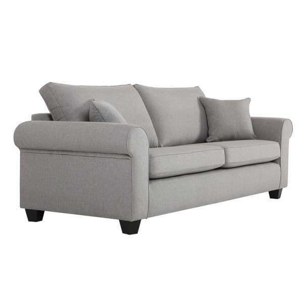 Трехместный диван Romantic серого цвета