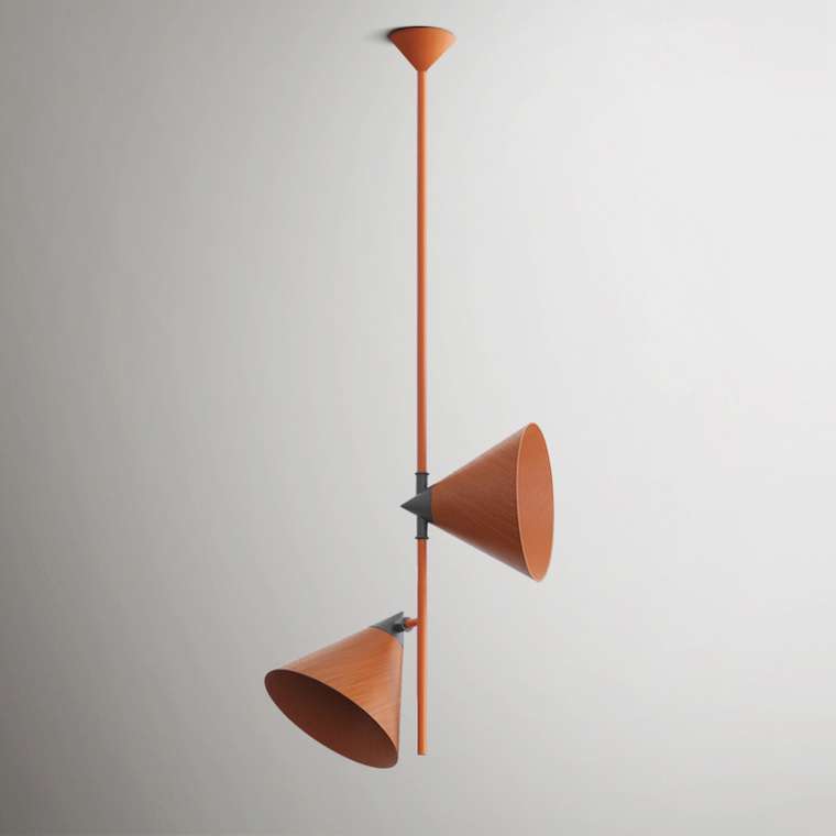 Подвесной светильник Cone с коричневыми плафонами