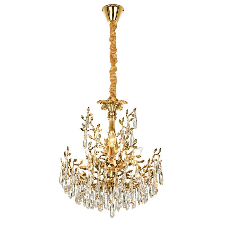 Citilux RITZ CL310062 Люстра хрустальная подвесная Золото