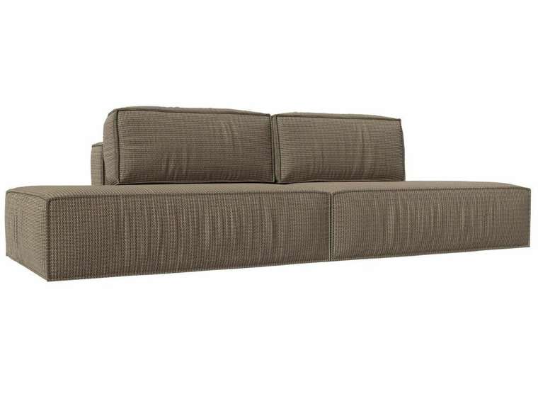 Прямой диван-кровать Прага лофт бежево-коричневого цвета