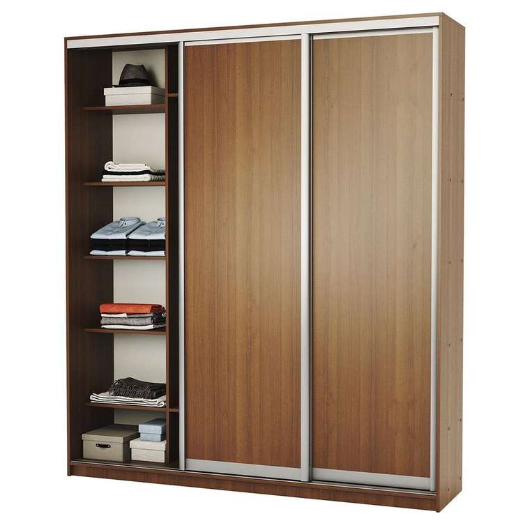 Шкаф-купе комбинированный Премиум XL цвета орех