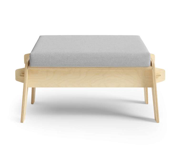 Пуф Порту светло-серого цвета