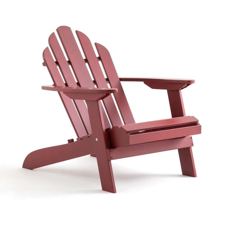 Кресло для сада Thodore в стиле Адирондак красного цвета