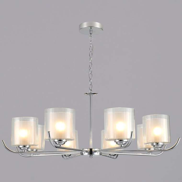 Подвесная люстра 19470-0.4-08 (стекло, цвет белый)