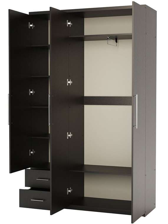 Шкаф трехдверный Мелодия МКЯ-32/1 120х45 венге