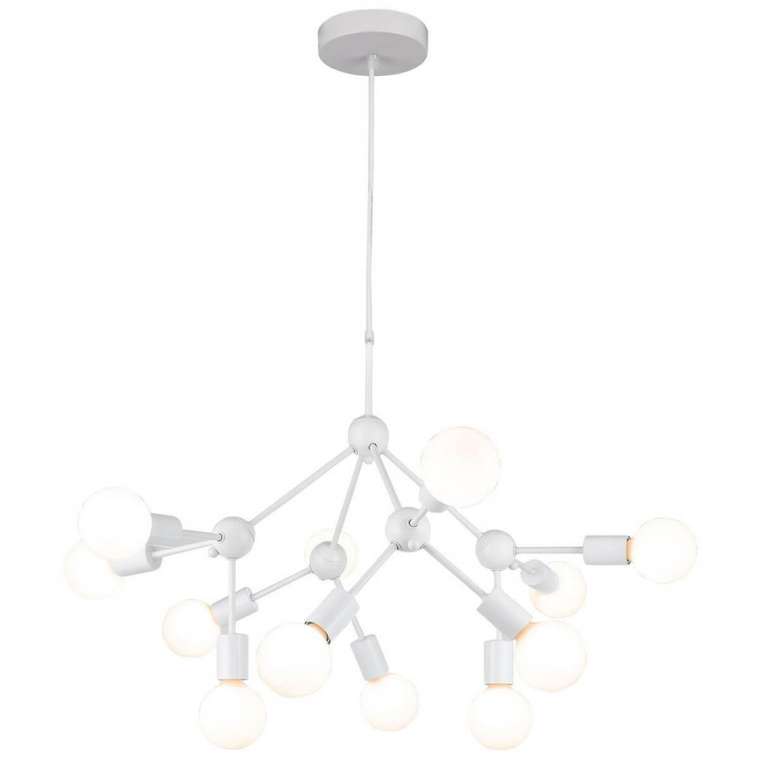 Большая подвесная люстра молекулы IP21 Lussole LGO Kenner GRLSP-8270