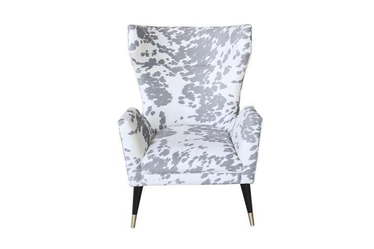 Кресло Нерпа серо-белого цвета