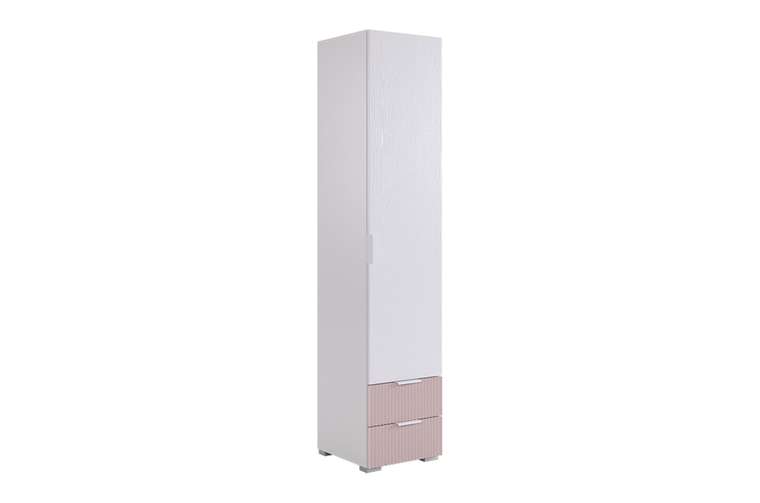Распашной шкаф Зефир бело-розового цвета