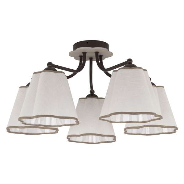 Потолочная люстра TK Lighting Stokrotka с серыми абажурами