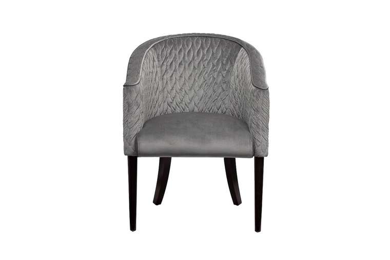 Кресло стёганное серого цвета