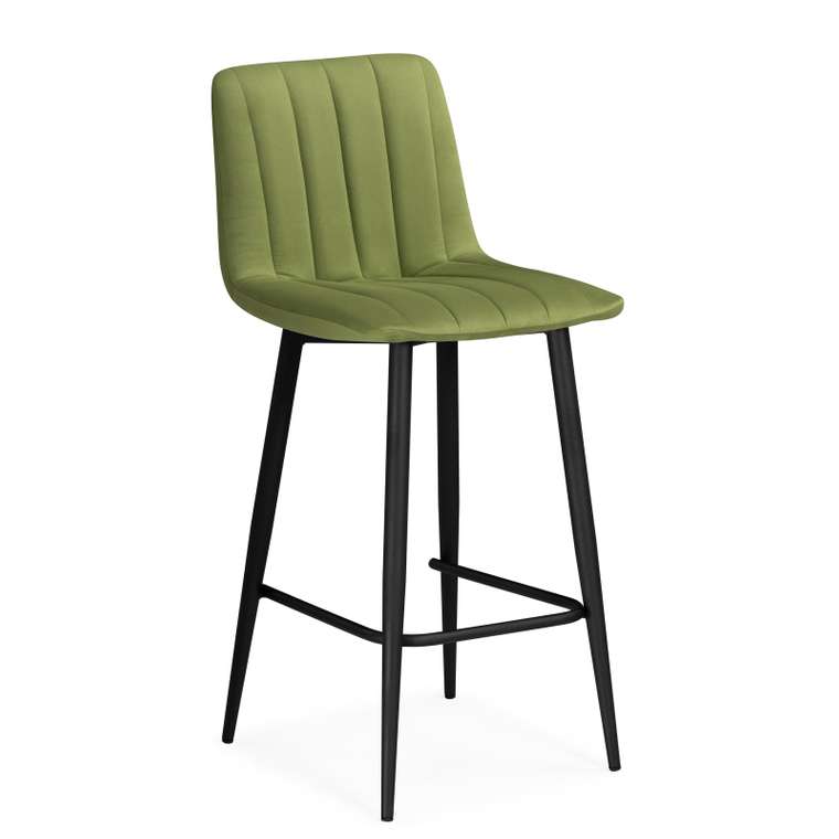Полубарный стул Дани зеленого цвета
