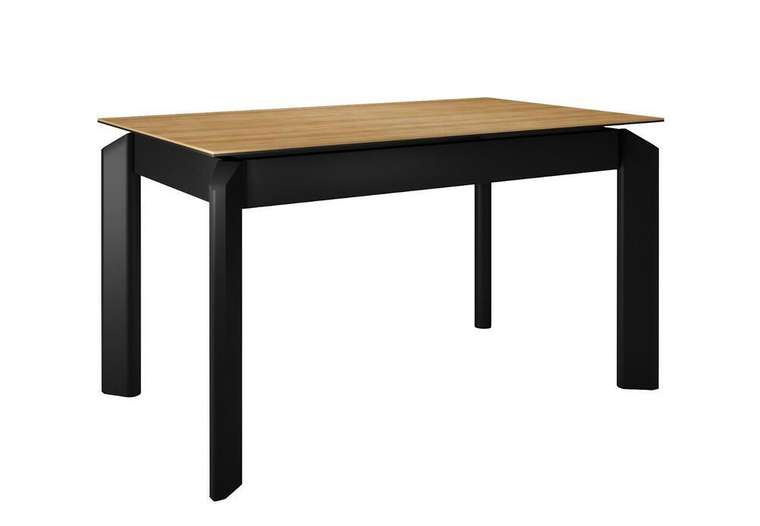 Раздвижной обеденный стол DikLine KT140 черно-бежевого цвета