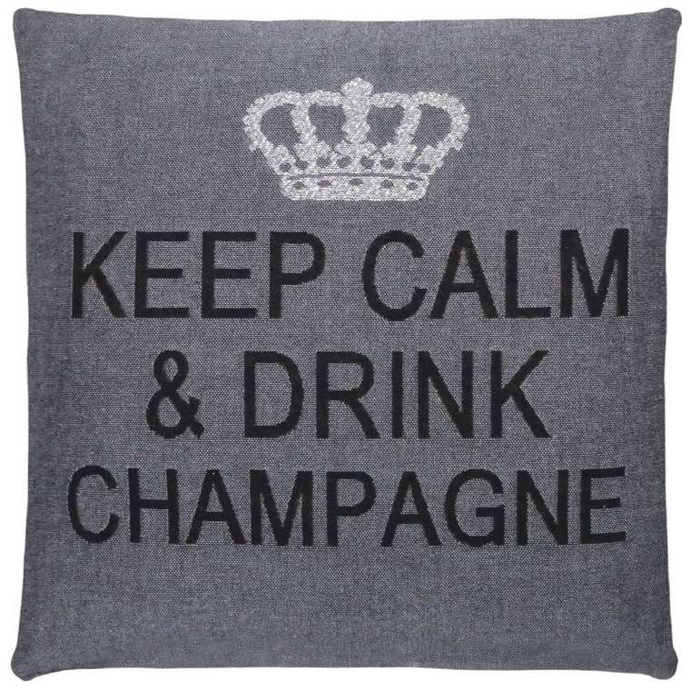 Подушка "KC drink champagne" (темно-серый)