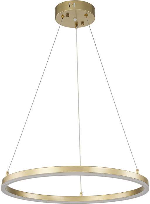Подвесная люстра с пультом золотой (+ночной режим) с пультом Escada Void 10254/1LED 43W Gold APP (Умный дом) кольцо