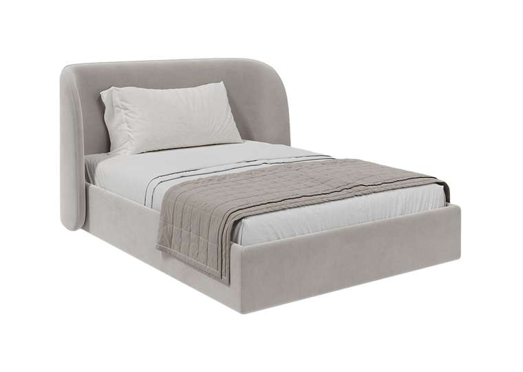 Кровать Classic 140х200 серого цвета с подъемным механизмом