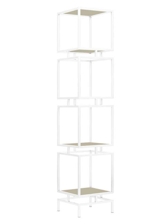 Стеллаж Cubic-4 серо-белого цвета
