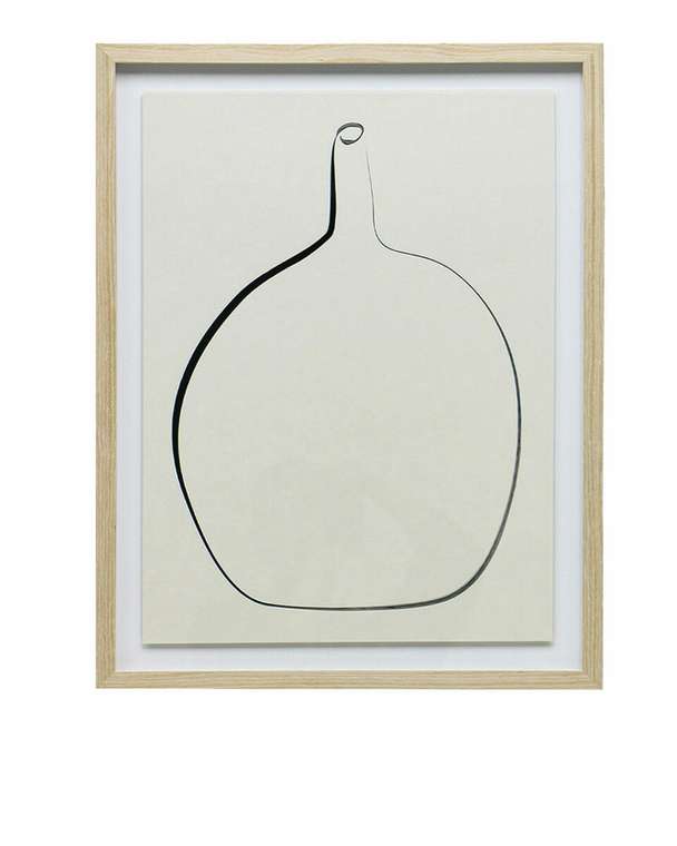 Постер Drawing Vase с дубовой рамой