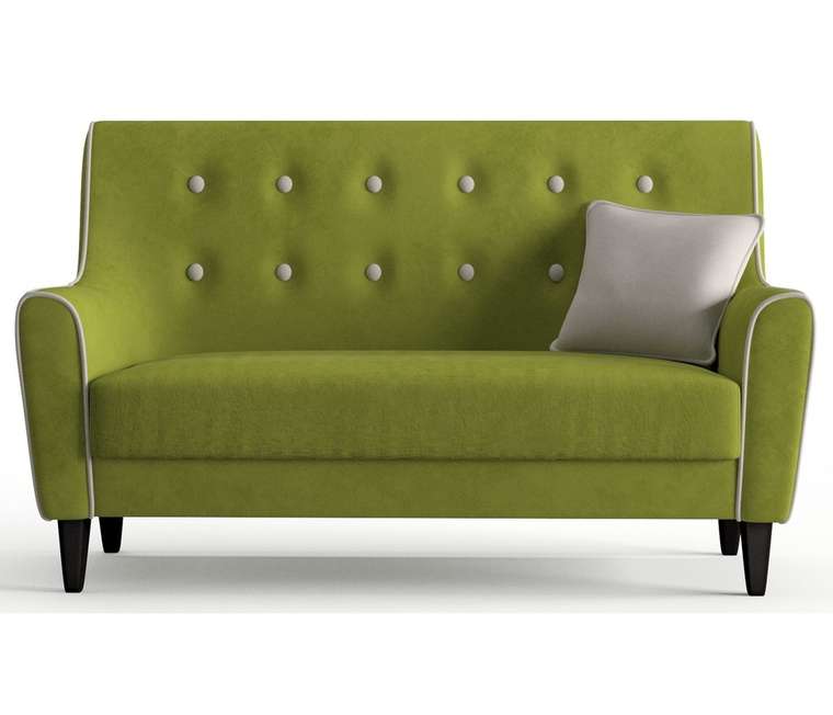 Диван из велюра Мерлин зеленого цвета