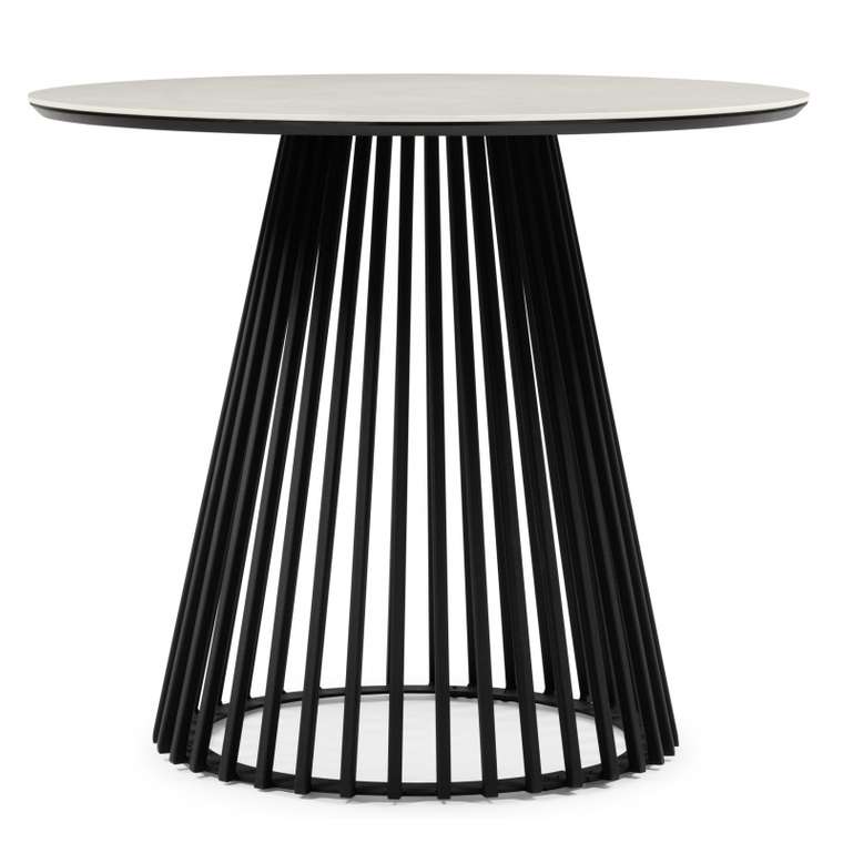 Обеденный стол Нэнси 90 светло-серого цвета