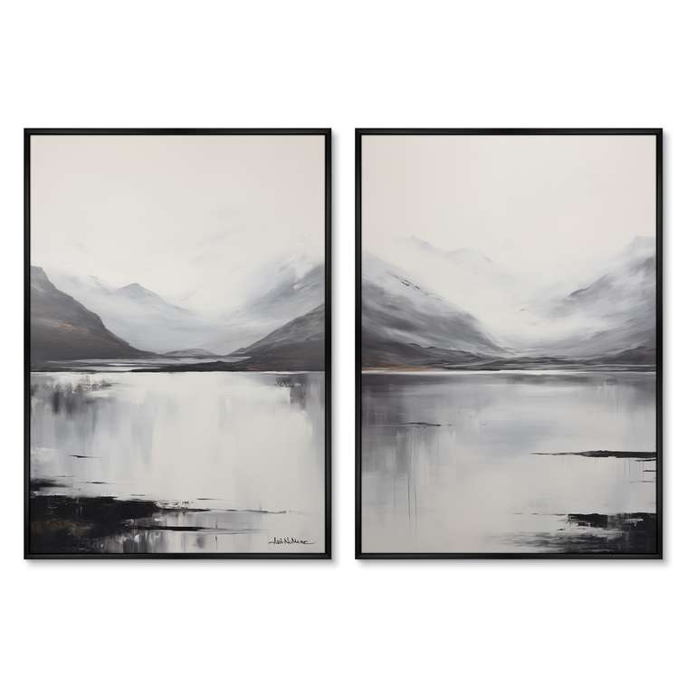 Набор из двух репродукций картин Landscape collection, Mountains, 2024г.