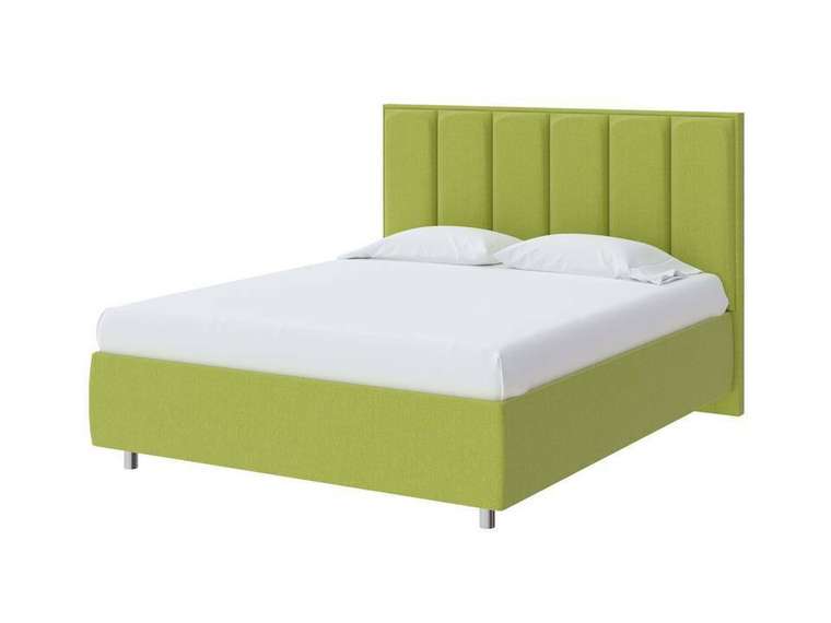 Кровать без основания Routa 160х200 светло-зеленого цвета (рогожка)