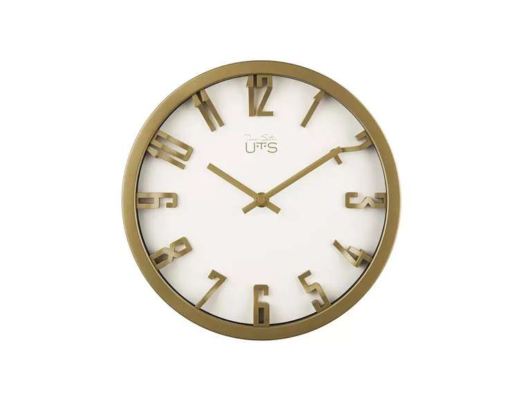 Часы настенные UTM бело-золотого цвета