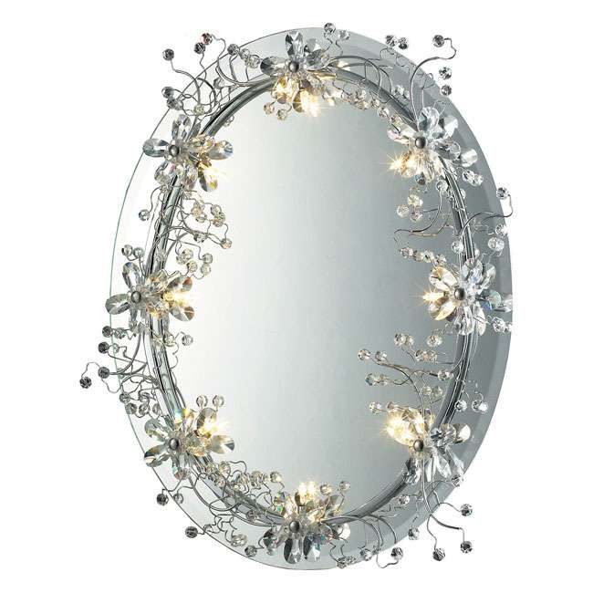 Настенный светильник N-Light Chrome+White Crystal Asfour