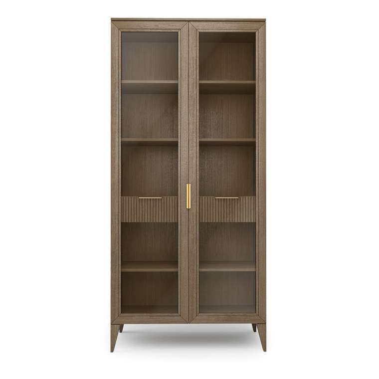 Книжный шкаф Линии коричневого цвета