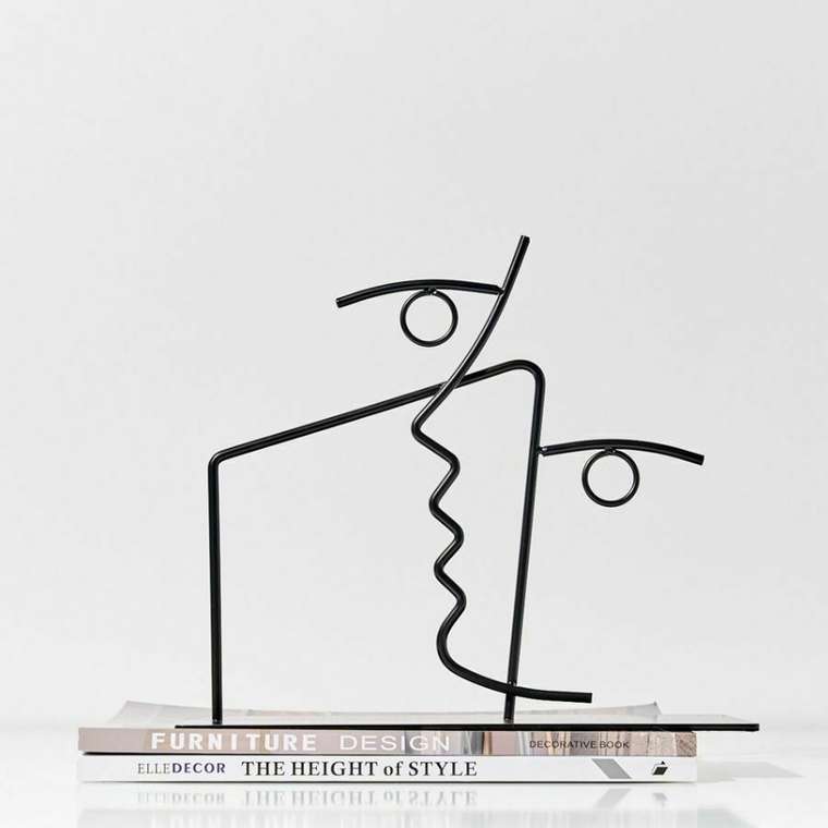 Статуэтка Wire Sculpture Gemini черного цвета