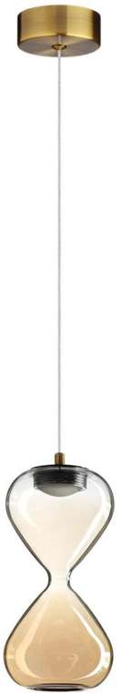 Подвесной светильник Odeon Light Glessi 5093/4L античн.бронза/прозрачн./янтарный градиент/металл/стекло LED 4W 4000K