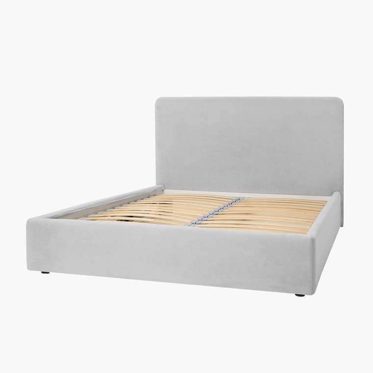 Кровать Cozy 140х200 светло-серого цвета с подъёмным механизмом
