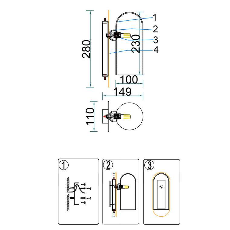 Бра Newport 3930 Regina 3931/A brass