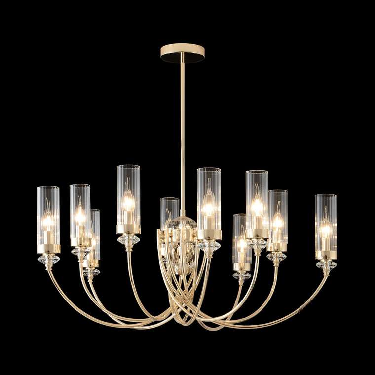 Потолочная люстра на штанге Crystal Lux SECRET SP10 GOLD