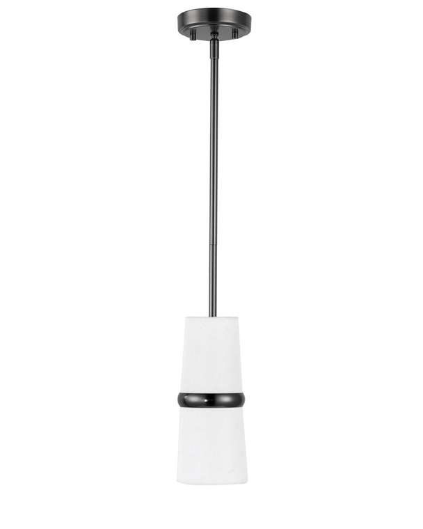 Подвесной светильник Флемиш бело-черного цвета