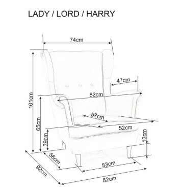 Кресло Harry темно-бежевого цвета