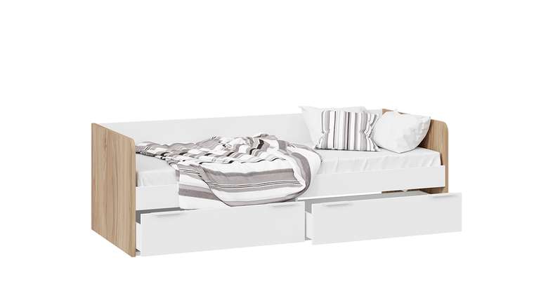 Кровать Порто 80х200 белого цвета без подъемного механизма