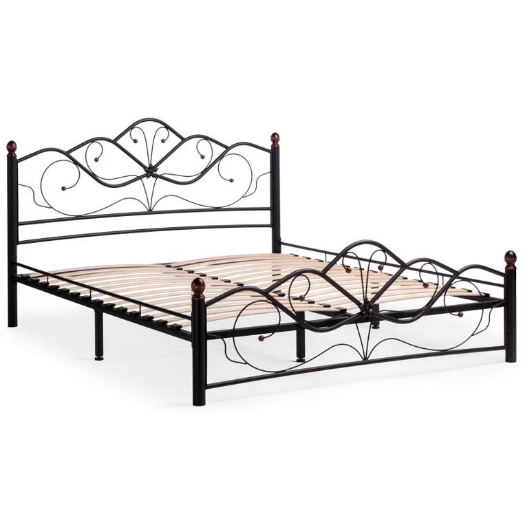 Кровать с основанием Виктори 160х200 черного цвета
