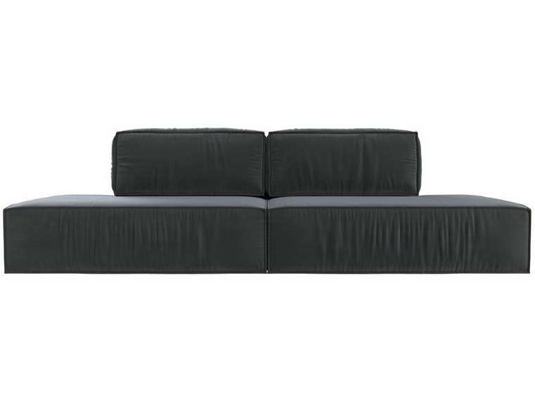 Прямой диван-кровать Прага лофт серого цвета