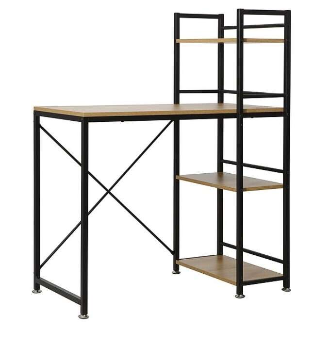 Стол письменный B-036 бежево-черного цвета