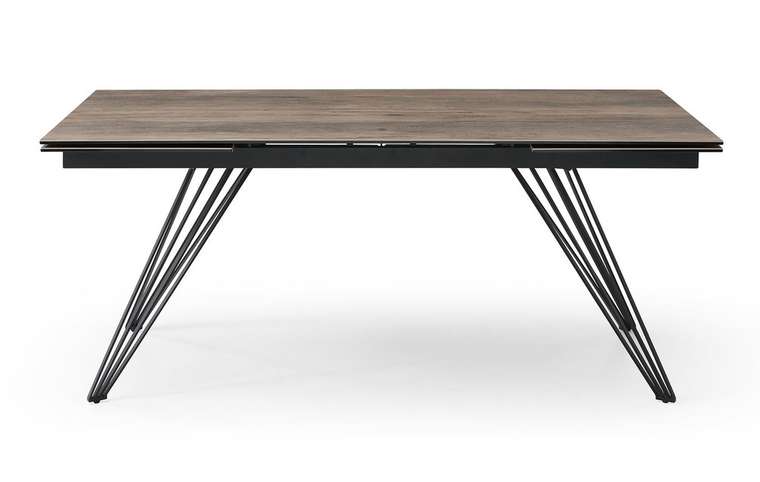 Обеденный раскладной стол Parma М коричневого цвета