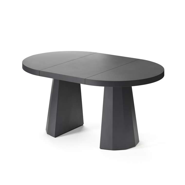 Обеденный стол раздвижной Хатиса L черного цвета