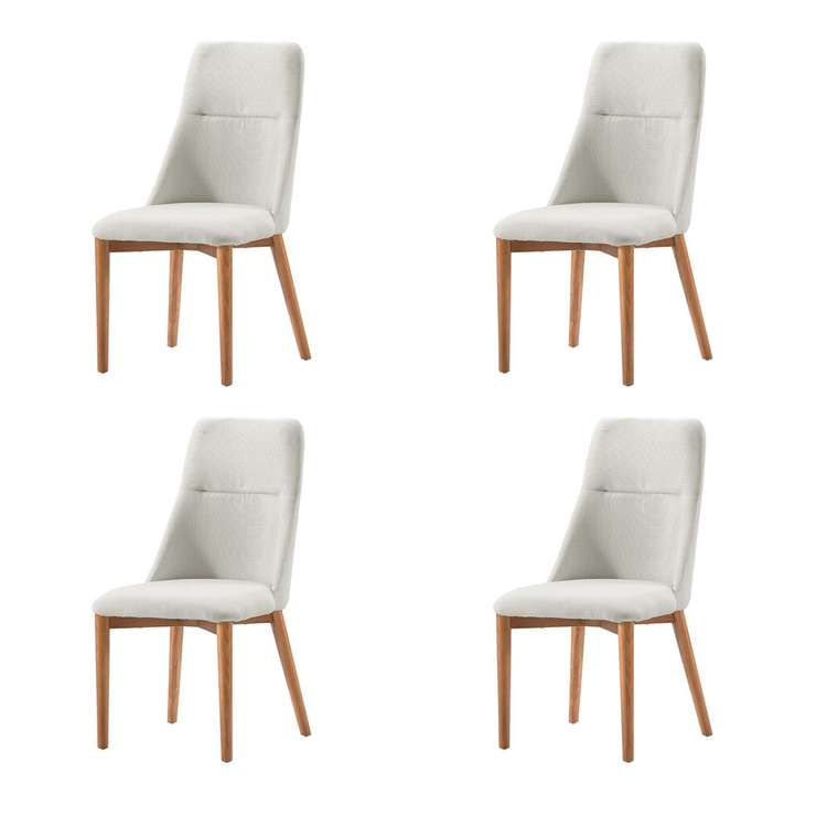 Комплект из четырех стульев с мягкой обивкой