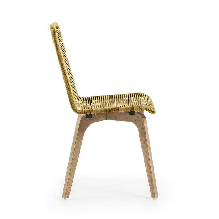 Стул GLENDON с сидением из каната горчичного цвета