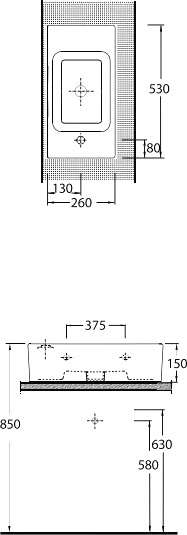 Раковина Ontario накладная