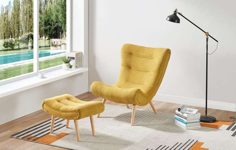 Кресло Dolce Vita желтого цвета