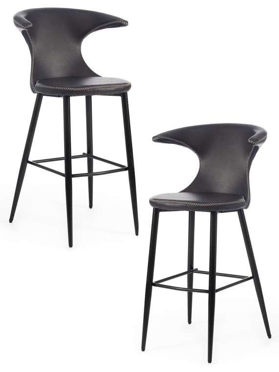 Набор из двух барных стульев Flair темно-серого цвета