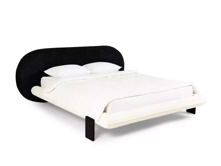 Кровать Softbay 160х200 с изголовьем черного цвета без подъемного механизма
